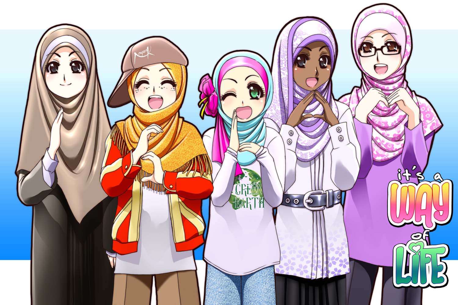 Gambar Kartun Muslimah Tangguh Top Gambar